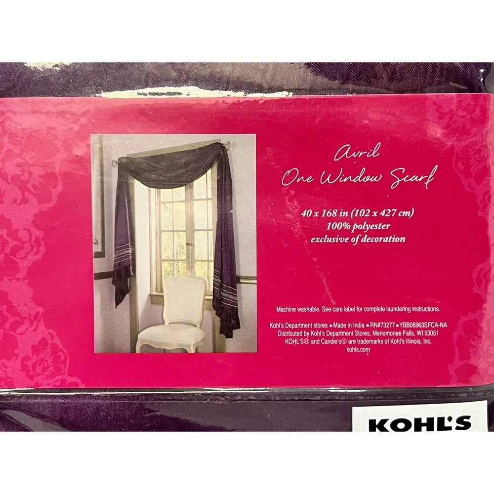 Candie's Avril Purple One Window Scarf - 40